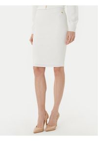 Marciano Guess Spódnica midi 5YGD29 5036Z Biały Slim Fit. Kolor: biały. Materiał: wiskoza