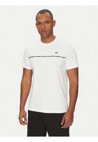 Lacoste T-Shirt TH9842 Biały Regular Fit. Kolor: biały. Materiał: bawełna #1