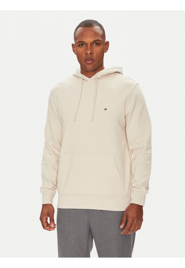 TOMMY HILFIGER - Tommy Hilfiger Bluza Essential MW0MW37235 Beżowy Regular Fit. Kolor: beżowy. Materiał: bawełna