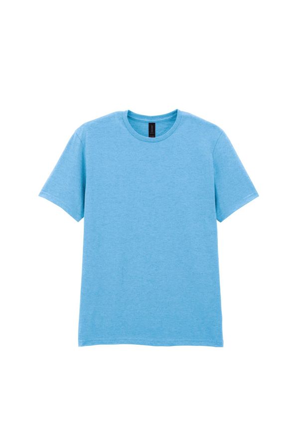 GILDAN - Bawełniana Koszulka Unisex Dla Dorosłych W Miękkim Stylu. Kolor: niebieski. Materiał: bawełna. Sport: turystyka piesza