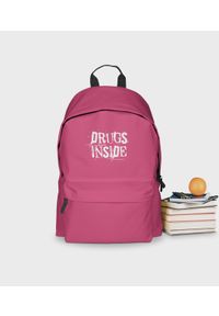 MegaKoszulki - Plecak szkolny Drugs inside - plecak różowy. Kolor: różowy #1