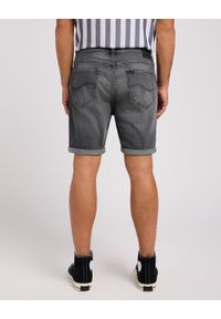 Lee - LEE RIDER SHORT MĘSKIE SZORTY KRÓKIE SPODENKI JEANSOWE WASHED GREY 112349328. Materiał: jeans