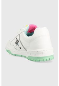 Chiara Ferragni sneakersy skórzane CF3112_009 kolor biały CF1 LOW. Nosek buta: okrągły. Zapięcie: sznurówki. Kolor: biały. Materiał: skóra #4