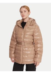 Calvin Klein Kurtka zimowa LV044D542G Beżowy Regular Fit. Kolor: beżowy. Materiał: syntetyk. Sezon: zima