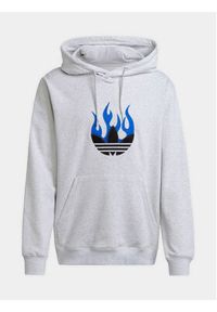 Adidas - adidas Bluza Flames Logo IS2947 Szary Regular Fit. Kolor: szary. Materiał: bawełna #2