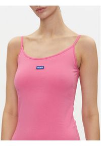 Hugo - HUGO Sukienka codzienna Narya 50538896 Różowy Slim Fit. Okazja: na co dzień. Kolor: różowy. Materiał: bawełna. Typ sukienki: proste. Styl: casual #3
