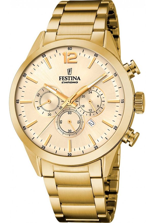 Zegarek męski Festina F20633-4 złoty. Kolor: złoty