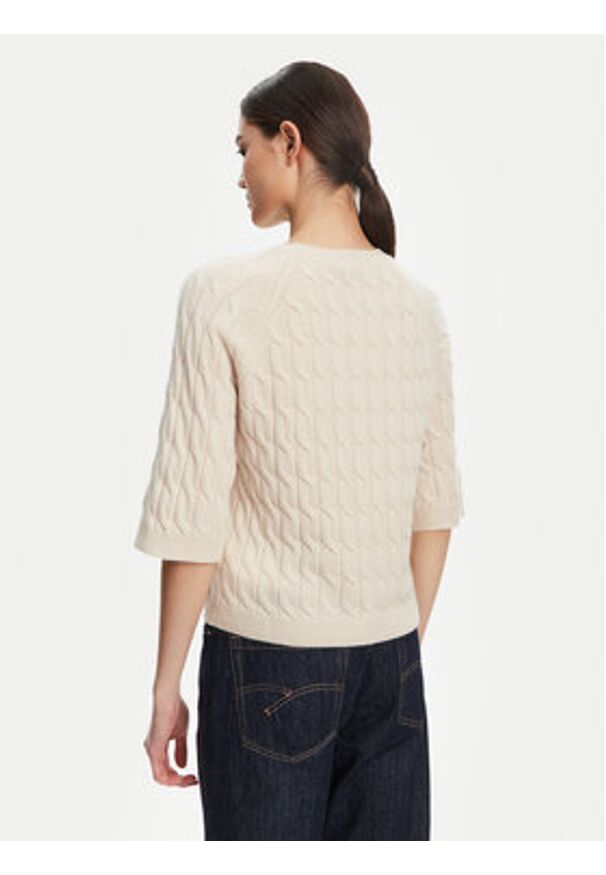 Marella Sweter Franz 2523366084 Beżowy Regular Fit. Kolor: beżowy. Materiał: wełna, kaszmir
