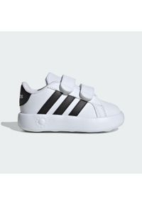 Adidas - Buty Grand Court 2.0 Kids. Kolor: biały, wielokolorowy, czarny. Materiał: materiał