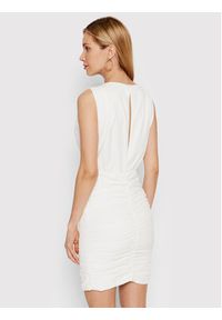 DeeZee Sukienka koktajlowa Enternity PLY033 Biały Slim Fit. Kolor: biały. Materiał: syntetyk. Styl: wizytowy #3
