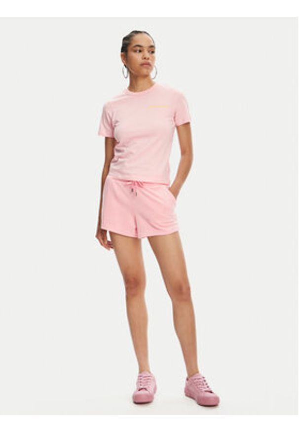 Juicy Couture T-Shirt La Beach JCWCT125319 Różowy Regular Fit. Kolor: różowy. Materiał: bawełna