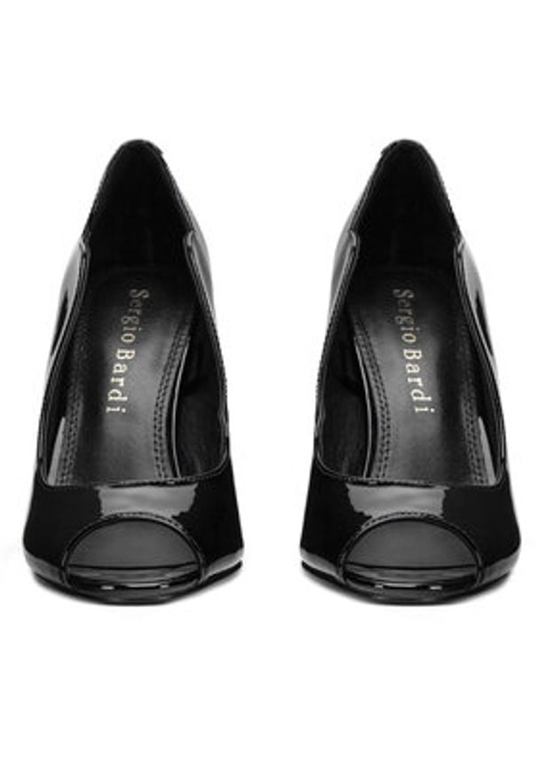 Sergio Bardi Szpilki WYL3308-4Z-SB Czarny. Kolor: czarny. Materiał: lakier, skóra. Obcas: na szpilce