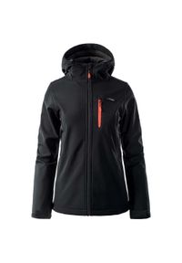 Elbrus - Kurtka Damska Iver Softshell Wodoodporna. Kolor: wielokolorowy, pomarańczowy, czarny, szary. Materiał: softshell