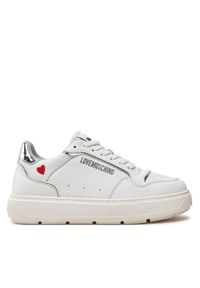 Love Moschino - LOVE MOSCHINO Sneakersy JA15144G1LJC210B Biały. Kolor: biały. Materiał: skóra #1