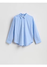 Reserved - Koszula z bawełny oxford - jasnoniebieski. Kolor: niebieski. Materiał: bawełna