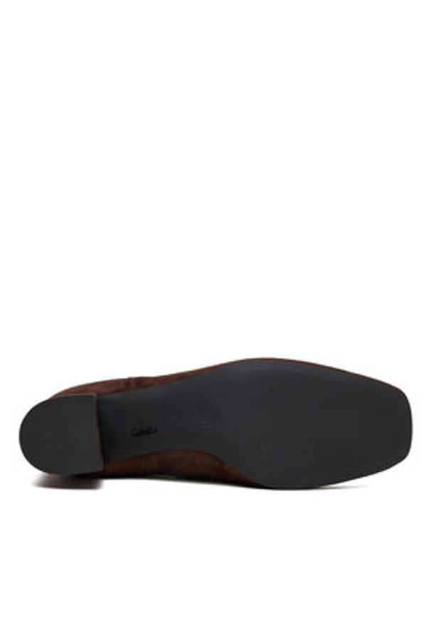 Love Moschino - LOVE MOSCHINO Botki JA21085G0NJA0313 Brązowy. Kolor: brązowy. Materiał: zamsz, skóra