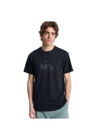 Quiksilver - Koszulka z krótkim rękawem EV COMP LOGO Mężczyźni. Kolor: brązowy, zielony, wielokolorowy. Materiał: materiał, bawełna. Długość rękawa: krótki rękaw. Długość: krótkie. Wzór: nadruk