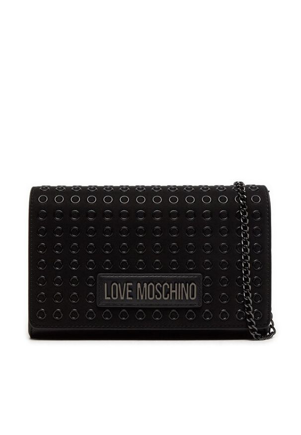 Love Moschino - LOVE MOSCHINO Torebka JC4063PP1LLH100B Czarny. Kolor: czarny. Materiał: skórzane