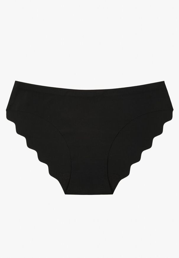 Renee - Czarne Majtki Figi o Bezszwowym Wykończeniu Dolitia. Kolor: czarny. Materiał: jeans