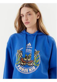 Adidas - adidas Bluza Farm JL8608 Niebieski Loose Fit. Kolor: niebieski. Materiał: syntetyk