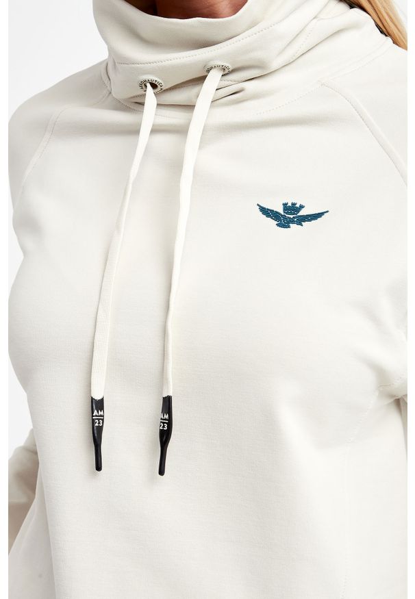 Aeronautica Militare - Bluza damska AERONAUTICA MILITARE. Typ kołnierza: kołnierzyk stójkowy. Materiał: bawełna, tkanina, dresówka. Wzór: aplikacja