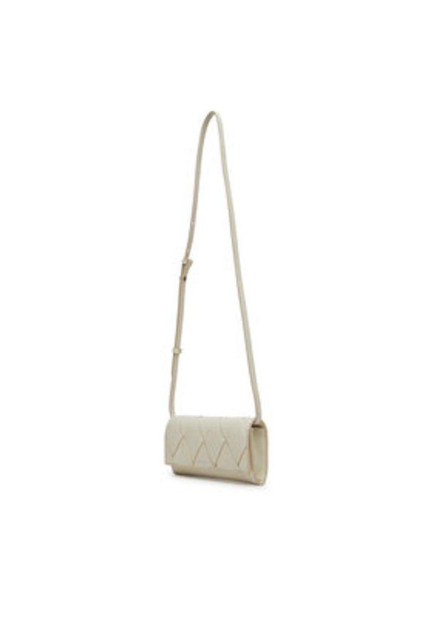 Calvin Klein Torebka Ck Woven Convertible Wallet Bag K60K612970 Biały. Kolor: biały. Materiał: skórzane