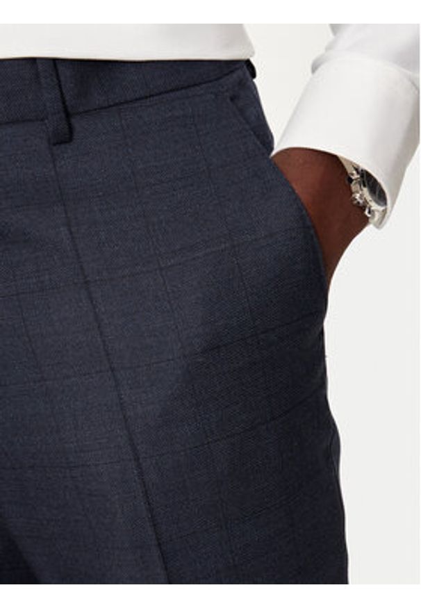 BOSS Garnitur 50528142 Granatowy Slim Fit. Kolor: niebieski. Materiał: wełna