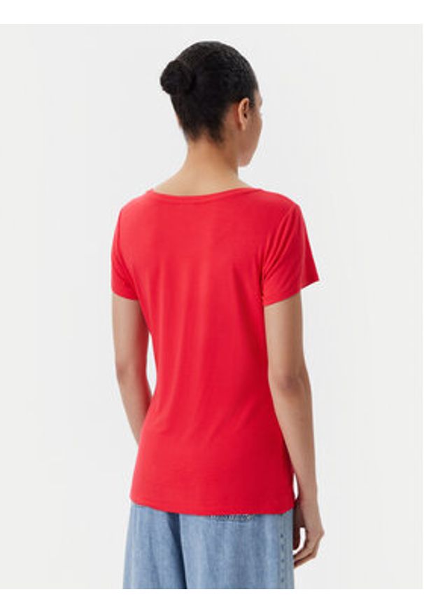 Liu Jo Beachwear T-Shirt VA5157 JS360 Czerwony Regular Fit. Kolor: czerwony. Materiał: wiskoza