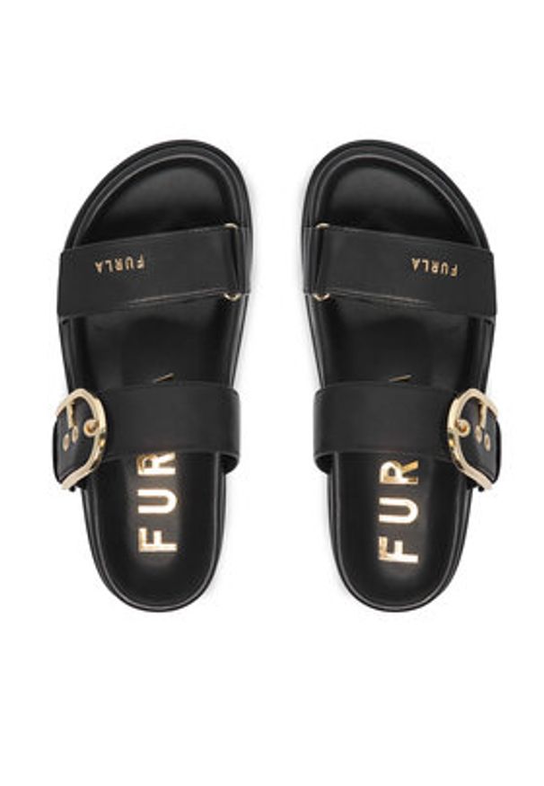 Furla Klapki Solea YL56SOE BX4513 CN O6000 Czarny. Kolor: czarny. Materiał: skóra