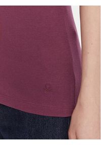 United Colors of Benetton - United Colors Of Benetton Bluzka 3GA2D400U Fioletowy Slim Fit. Kolor: fioletowy. Materiał: bawełna #5