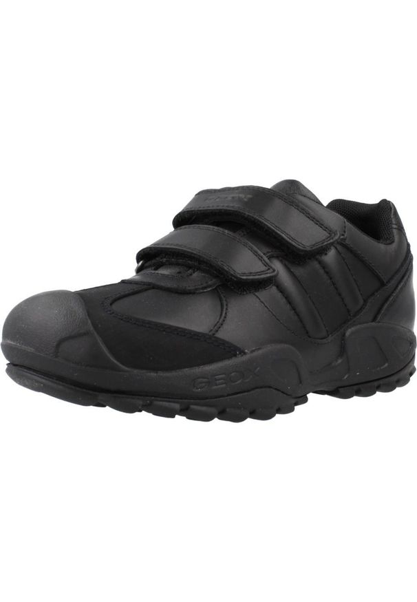 Tenisówki Geox Model J New Savage Kolor Czarny. Kolor: czarny. Materiał: syntetyk, tkanina, skóra. Sport: turystyka piesza
