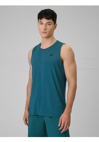 4f - 4F Koszulka treningowa regular szybkoschnąca męska - czerwona XXL. Kolor: zielony. Długość rękawa: bez rękawów. Sport: fitness #1