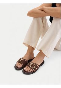 DeeZee Klapki CEO-LB-F9963-YLD Brązowy. Kolor: brązowy. Materiał: materiał #7