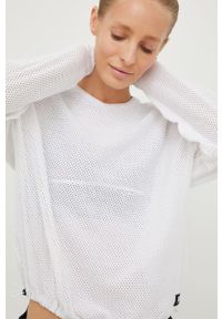 DKNY - Dkny bluza DP2T8798 damska kolor biały gładka. Kolor: biały. Wzór: gładki #4