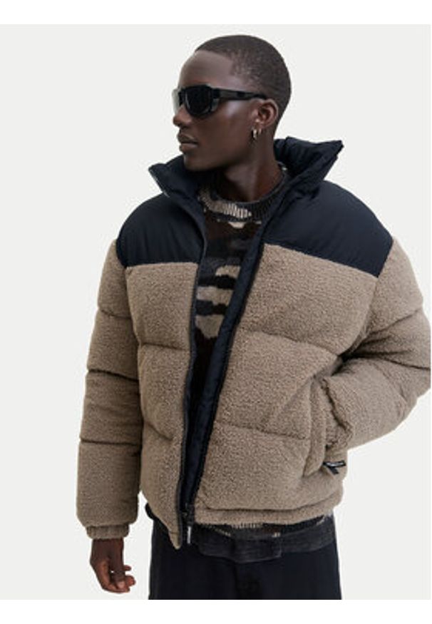 Jack & Jones Kurtka zimowa Flare Teddy 12286050 Beżowy Regular Fit. Kolor: beżowy. Materiał: syntetyk. Sezon: zima