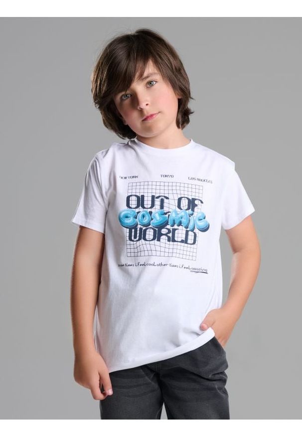 Sinsay - Koszulka z krótkim rękawem - biały. Kolor: biały. Długość rękawa: krótki rękaw. Długość: krótkie