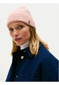 TOMMY HILFIGER - Tommy Hilfiger Czapka Th Cashmere AW0AW17772 Różowy. Kolor: różowy. Materiał: kaszmir, materiał #3