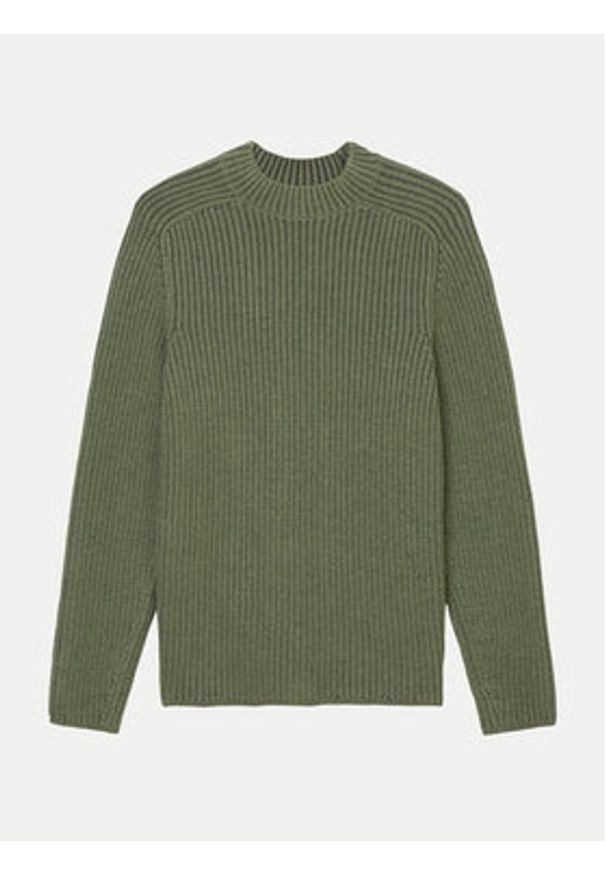 Marc O'Polo Sweter 429 6018 60318 Zielony Regular Fit. Typ kołnierza: polo. Kolor: zielony. Materiał: bawełna