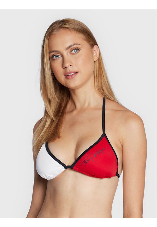 TOMMY HILFIGER - Góra od bikini Tommy Hilfiger. Materiał: syntetyk. Wzór: kolorowy
