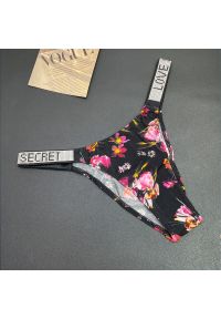 Intica - Stringi damskie z ozdobną gumką na co dzień i specjalne okazje Faygah. Kolor: wielokolorowy. Materiał: materiał #1