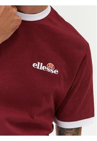 Ellesse T-Shirt SHL10164 Bordowy Regular Fit. Kolor: czerwony. Materiał: bawełna