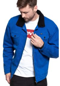 Wrangler - KURTKA ZIMOWA WRANGLER TWILL SHERPA COBALT BLUE W4A7W2B09 112129076. Sezon: zima