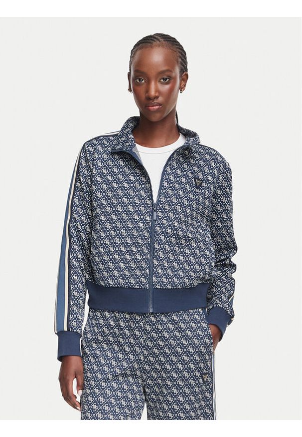 Guess Bluza V6YQ28 K5183 Granatowy Regular Fit. Kolor: niebieski. Materiał: syntetyk