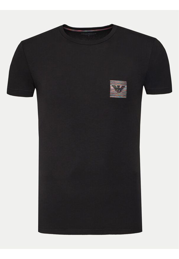 Emporio Armani Underwear T-Shirt EM000375 AF10798 UC001 Czarny Slim Fit. Kolor: czarny. Materiał: bawełna