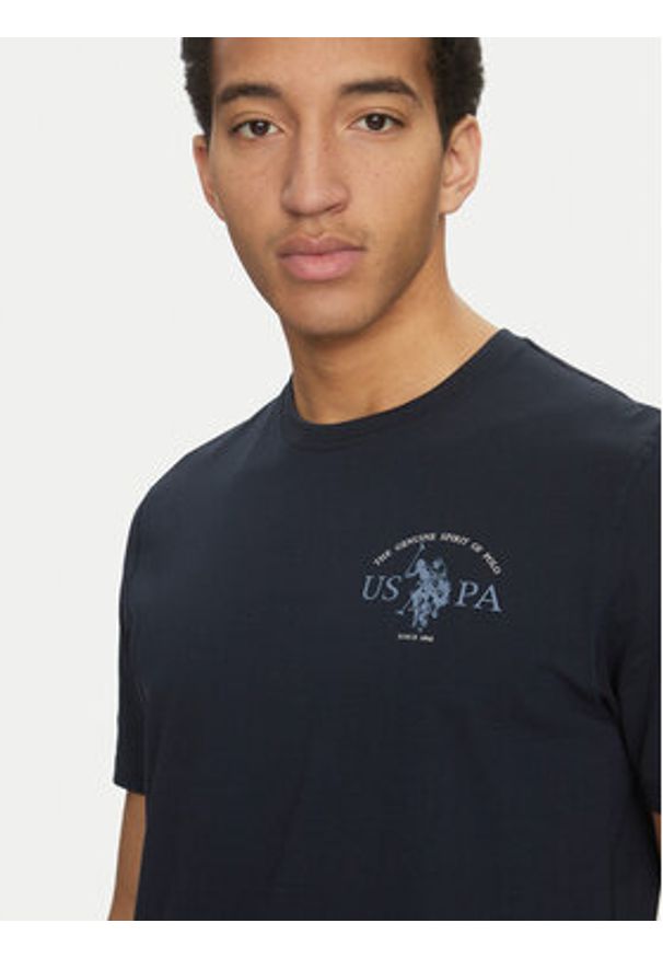 U.S. Polo Assn. T-Shirt MUP3657 Granatowy Regular Fit. Typ kołnierza: polo. Kolor: niebieski. Materiał: bawełna