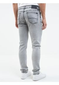 Big-Star - Spodnie jeans męskie z przetarciami Terry Carrot 991. Kolor: szary. Styl: klasyczny