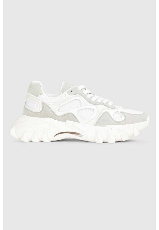 Balmain - BALMAIN Sneakersy skórzane damskie białe B-East. Kolor: biały. Materiał: skóra