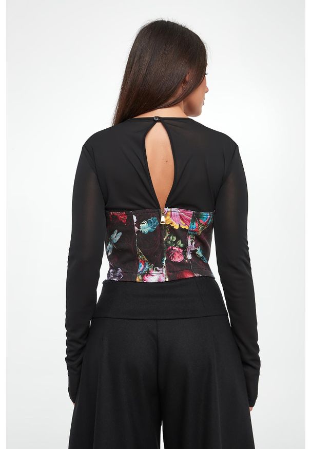 Versace Jeans Couture - Bluzka damska z siatką VERSACE JEANS COUTURE