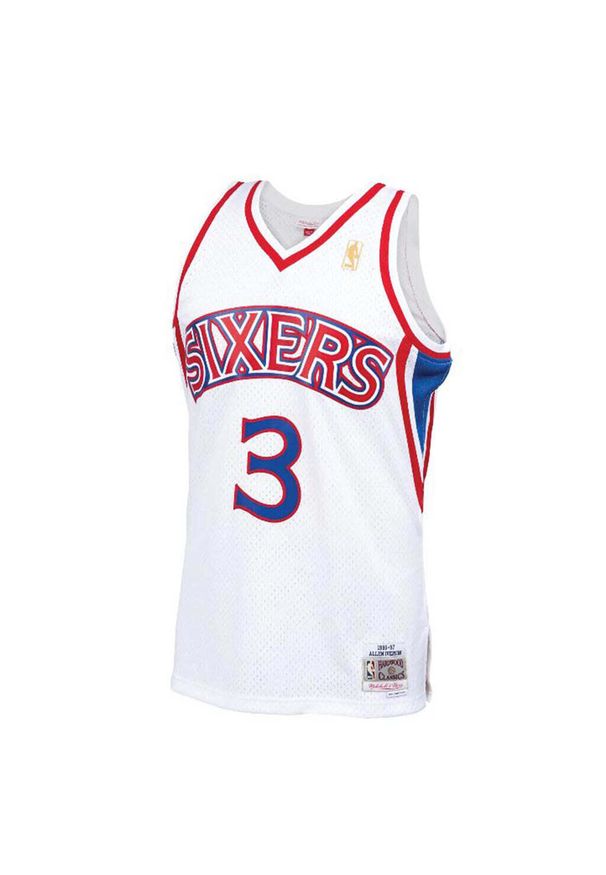 Mitchell & Ness - Koszulka Nba Philadelphia 76ers Allen Iverson. Kolor: biały. Sport: koszykówka