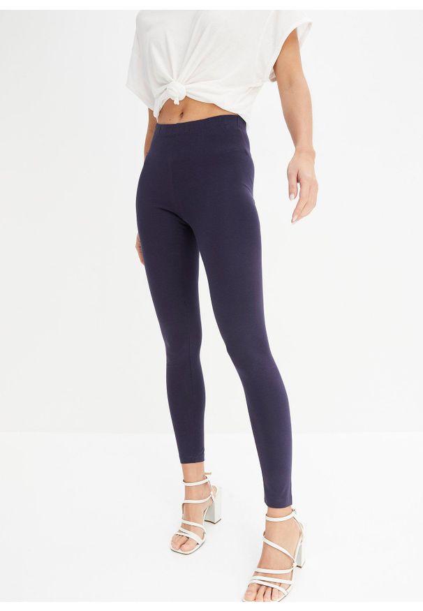 bonprix - Legginsy 7/8 (2 pary). Kolor: niebieski